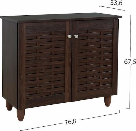 HomeMarkt Cassiope Παπουτσοθήκη Wenge 77x34x67.5cm HM2208.01