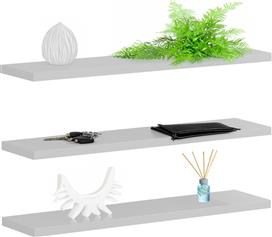 HomeMarkt Cassius Ράφια Τοίχου Λευκό Σετ 3τμχ 60x14.5xcm HM8966.11