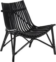 HomeMarkt Cellion Καρέκλα Εξωτερικού Χώρου Rattan Μαύρη 76x72x83cm HM9812.02