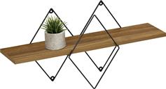 HomeMarkt Chantria Ράφι Τοίχου Oak-Μαύρο 60x14x36cm HM8934.11