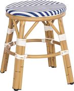 HomeMarkt Chino Σκαμπό Εξωτερικού Χώρου από Αλουμίνιο Λευκό-Μπλε-Φυσικό HM6285.05