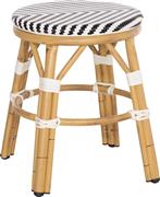 HomeMarkt Chino Σκαμπό Εξωτερικού Χώρου από Αλουμίνιο Λευκό-Μαύρο-Φυσικό HM6285.03