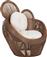 HomeMarkt Circe Πολυθρόνα Εξωτερικού Χώρου Rattan με Μαξιλάρι Καφέ 100x74x112.5cm HM9883