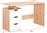 HomeMarkt Colt Γραφείο Ξύλινο Λευκό-Sonama 120x53x75cm HM18291