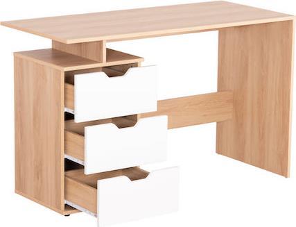 HomeMarkt Colt Γραφείο Ξύλινο Λευκό-Sonama 120x53x75cm HM18291