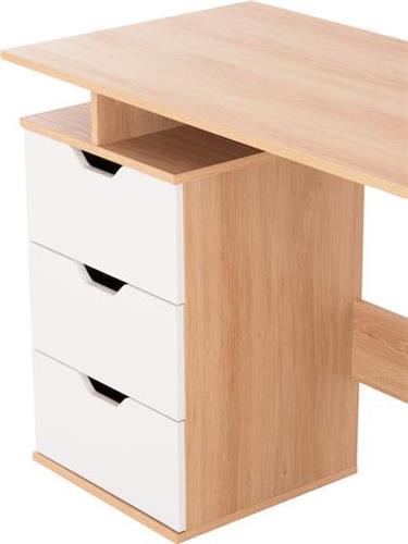 HomeMarkt Colt Γραφείο Ξύλινο Λευκό-Sonama 120x53x75cm HM18291