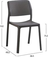 HomeMarkt Comfee Καρέκλα Catering Πολυπροπυλενίου Καφέ 41x57x82cm HM6101.09