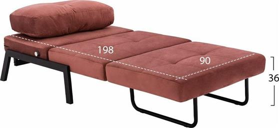 HomeMarkt Constance Κρεβάτι Σάπιο Μήλο Βελουτέ 95x92x66cm HM3078.12