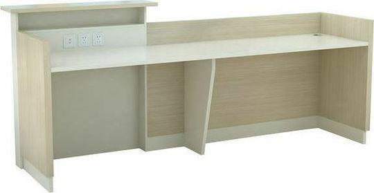 HomeMarkt Dalton Υποδοχής Sonoma-Λευκό 240x82x105cm HM2068.02