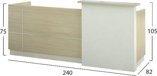 HomeMarkt Dalton Υποδοχής Sonoma-Λευκό 240x82x105cm HM2068.02