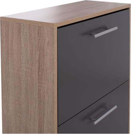 HomeMarkt Davina Ξύλινη Παπουτσοθήκη Sonama-Γκρι 62x24x110cm HM2221.04