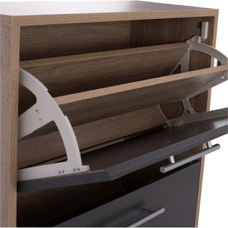 HomeMarkt Davina Ξύλινη Παπουτσοθήκη Sonama-Γκρι 62x24x110cm HM2221.04