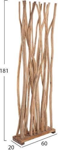 HomeMarkt Διακοσμητικό Παραβάν Ξύλινο με 1 Φύλλο 60x180cm HM9371