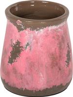 HomeMarkt Διακοσμητικό Βάζο Πήλινο Ροζ Φ17cm HM4381