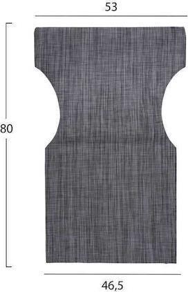 HomeMarkt Διάτρητο για Πολυθρόνα Σκηνοθέτη Γκρι 46.5x53x80cm HM5272.10