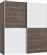 HomeMarkt Δίφυλλη Ντουλάπα Ρούχων Συρόμενη Megan Λευκή-Καρυδί 170.3x61.2x191cm