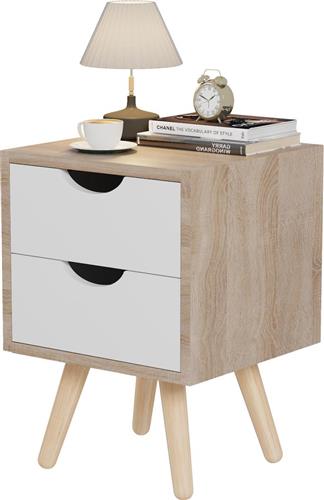 HomeMarkt Dinkl Κομοδίνο Ξύλινο Μπεζ 29.7x29.7x45cm HM2472.04
