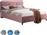 HomeMarkt Dolores Κρεβάτι Διπλό Επενδυμένο με Ύφασμα Σάπιο Μήλο με Τάβλες 150x200cm HM637.12