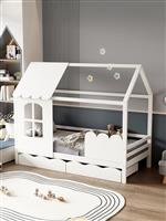 HomeMarkt Domer Παιδικό Κρεβάτι Montessori Μονό Λευκόζ για Στρώμα 90x190cm HM710.03
