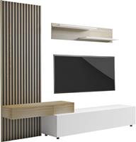 HomeMarkt Dort Σύνθετο Σαλονιού Sonama-Λευκό 249.5x42.2x199.5cm HM18076.01