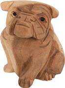 HomeMarkt Dozer Bulldog Ξύλινο Suar Επιτραπέζιο Διακοσμητικό 9x8x12cm HM7924