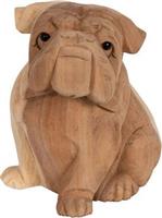 HomeMarkt Dozer Επιτραπέζιο Διακοσμητικό Bulldog από Ξύλο HM7925