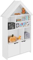 HomeMarkt Drey Βιβλιοθήκη Δαπέδου Ξύλινη Λευκή 103x33x169cm HM18229.01