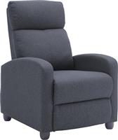 HomeMarkt Drosen Πολυθρόνα Relax με Υποπόδιο Γκρι 68x80x93cm HM3299.01