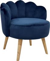 HomeMarkt Elise με Πλάτη Μπλε Βελουτέ 55x52x60cm HM8628.08