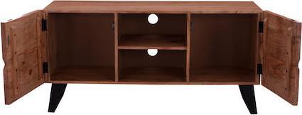 HomeMarkt Έπιπλο Τηλεόρασης από Μέταλλο & Ξύλο Μ160xΠ43xΥ66cm HM8174.11