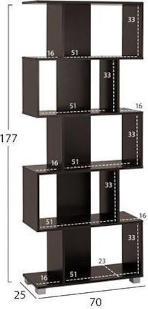 HomeMarkt Ezir Wenge 70x25x177cm HM2385.01