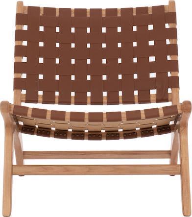 HomeMarkt Felipe Πολυθρόνα από Δερματίνη Καφέ 67x70x75cm HM9326.01