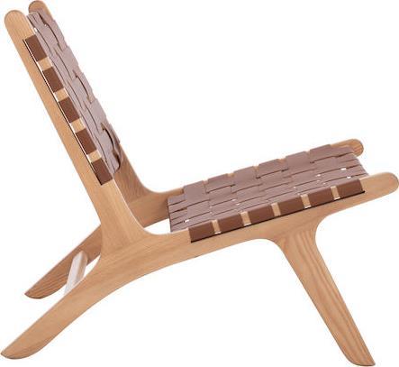 HomeMarkt Felipe Πολυθρόνα από Δερματίνη Καφέ 67x70x75cm HM9326.01