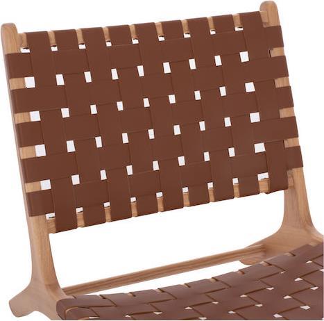 HomeMarkt Felipe Πολυθρόνα από Δερματίνη Καφέ 67x70x75cm HM9326.01
