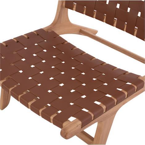 HomeMarkt Felipe Πολυθρόνα από Δερματίνη Καφέ 67x70x75cm HM9326.01