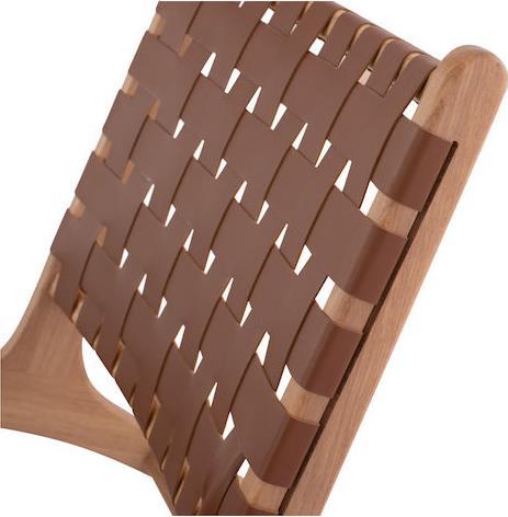 HomeMarkt Felipe Πολυθρόνα από Δερματίνη Καφέ 67x70x75cm HM9326.01