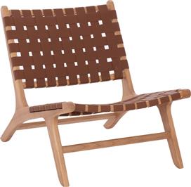 HomeMarkt Felipe Πολυθρόνα από Δερματίνη Καφέ 67x70x75cm HM9326.01