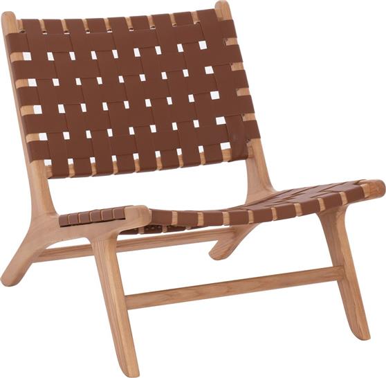 HomeMarkt Felipe Πολυθρόνα από Δερματίνη Καφέ 67x70x75cm HM9326.01