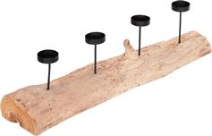 HomeMarkt Fran Κηροπήγιο για Ρεσώ Ξύλινο σε Μπεζ Χρώμα 71x15x17cm HM4391