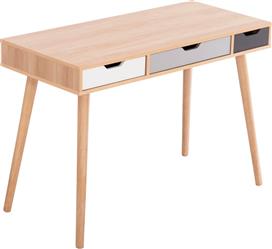 HomeMarkt Gae Γραφείο Ξύλινο Sonama-Γκρι-Λευκό-Μπεζ 110x50x76.5cm HM18292