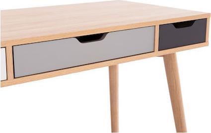 HomeMarkt Gae Γραφείο Ξύλινο Sonama-Γκρι-Λευκό-Μπεζ 110x50x76.5cm HM18292