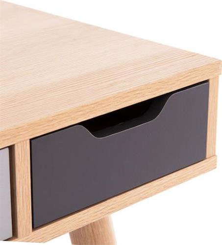 HomeMarkt Gae Γραφείο Ξύλινο Sonama-Γκρι-Λευκό-Μπεζ 110x50x76.5cm HM18292