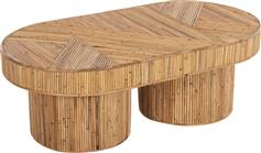 HomeMarkt Gatsby Οβάλ Τραπεζάκι Σαλονιού Rattan Χρώμα Φυσικό Μ110xΠ59xΥ39cm HM9870