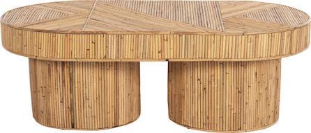 HomeMarkt Gatsby Οβάλ Τραπεζάκι Σαλονιού Rattan Χρώμα Φυσικό Μ110xΠ59xΥ39cm HM9870