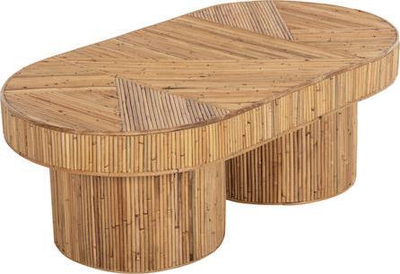 HomeMarkt Gatsby Οβάλ Τραπεζάκι Σαλονιού Rattan Χρώμα Φυσικό Μ110xΠ59xΥ39cm HM9870