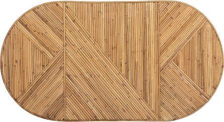 HomeMarkt Gatsby Οβάλ Τραπεζάκι Σαλονιού Rattan Χρώμα Φυσικό Μ110xΠ59xΥ39cm HM9870