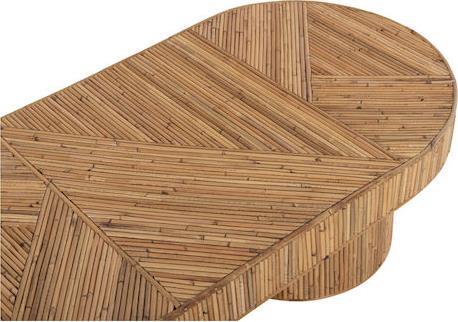 HomeMarkt Gatsby Οβάλ Τραπεζάκι Σαλονιού Rattan Χρώμα Φυσικό Μ110xΠ59xΥ39cm HM9870