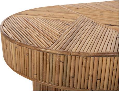 HomeMarkt Gatsby Οβάλ Τραπεζάκι Σαλονιού Rattan Χρώμα Φυσικό Μ110xΠ59xΥ39cm HM9870