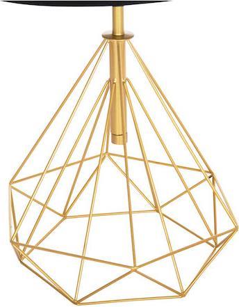 HomeMarkt Geilo Πλαστικό Πορτατίφ για Ντουί E27 με Μαύρο Καπέλο και Χρυσή Βάση HM7416.12