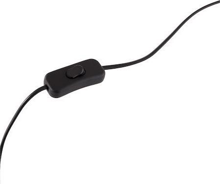 HomeMarkt Geilo Πλαστικό Πορτατίφ για Ντουί E27 με Μαύρο Καπέλο και Χρυσή Βάση HM7416.12